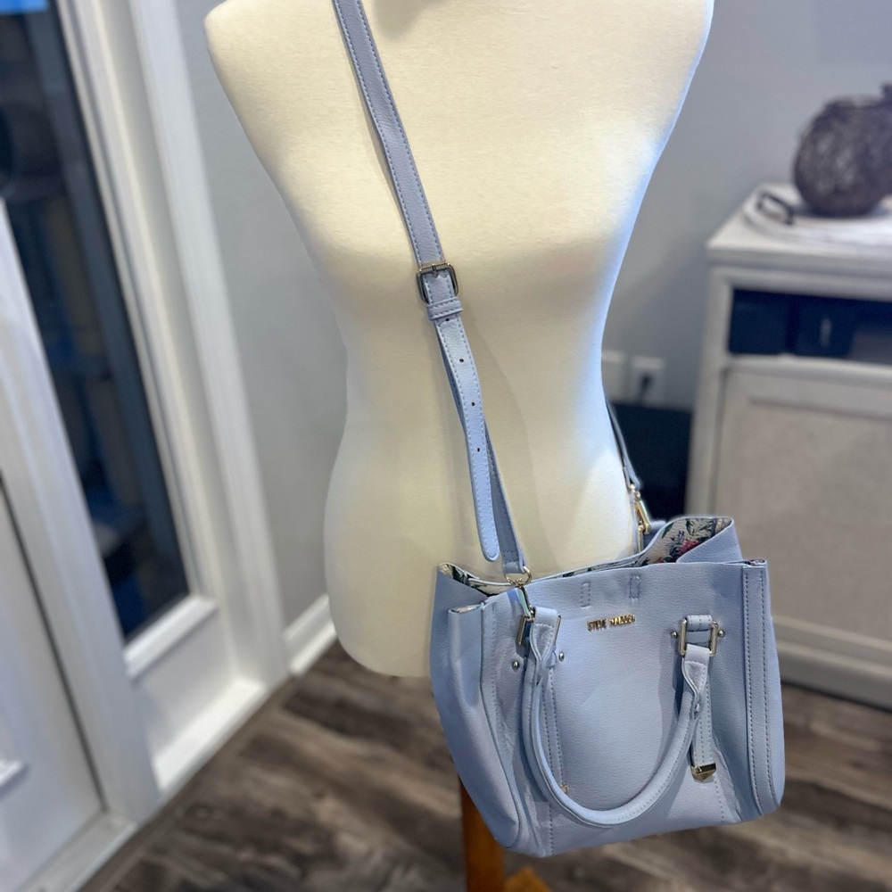 Steve Madden light blue satchel purse
